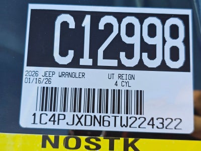 2026 Jeep Wrangler Sport S