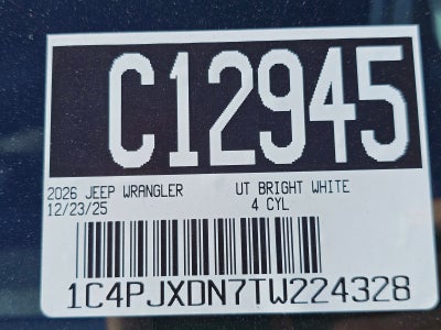 2026 Jeep Wrangler Sport S