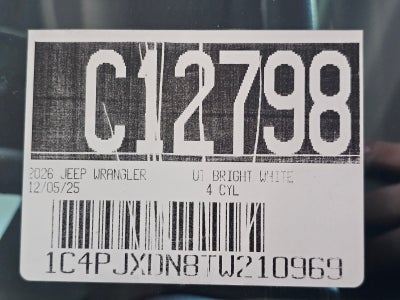 2026 Jeep Wrangler Sport S