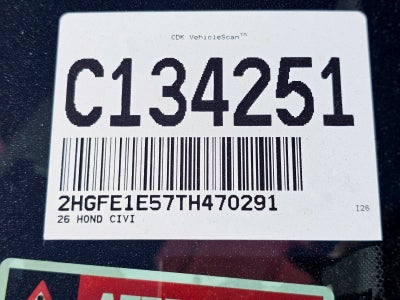 2026 Honda Civic Si Manual Sedan 4D