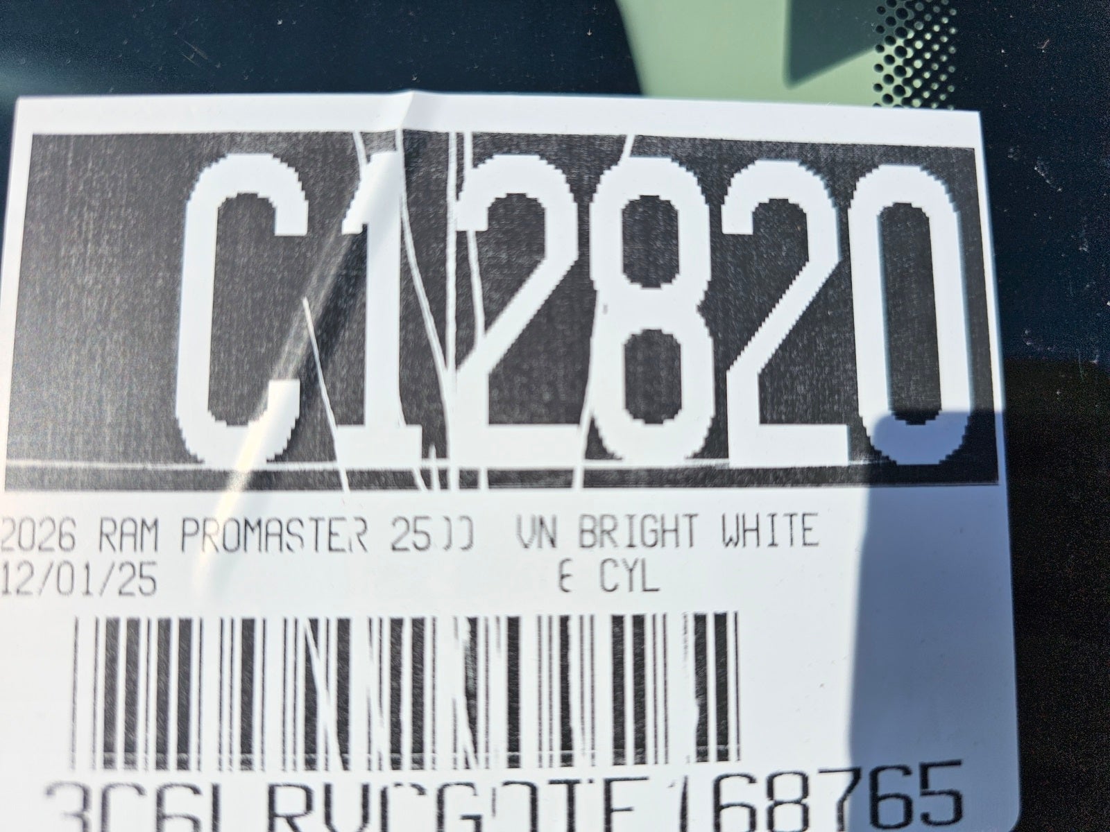2026 RAM ProMaster 2500 High Roof