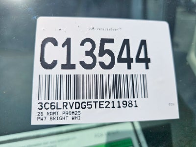 2026 RAM ProMaster 2500 High Roof